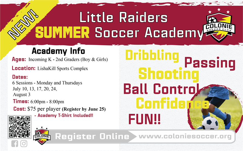 2023 Little Raiders Summer Soccer Academy