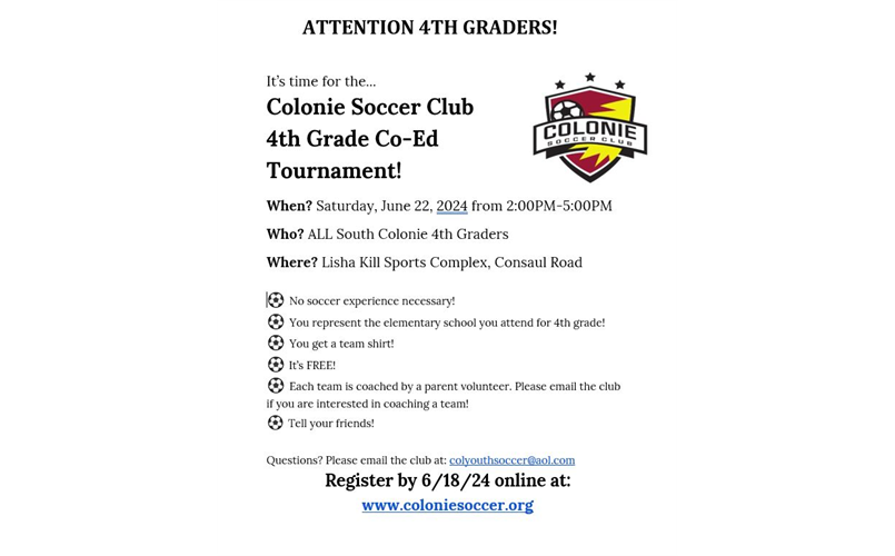 2024 South Colonie 4th Grade Tournament